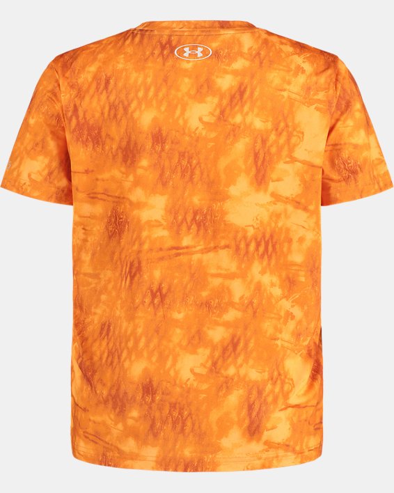 Boys' UA Sky Reaper Scales Short Sleeve, Orange, pdpMainDesktop image number 1